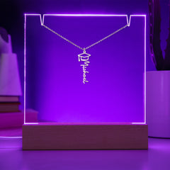 Keepsake Acrylic Graduation Cap Name Necklace Bundle